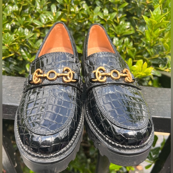 Circus by Sam Edelman Shoes - Circus by Sam Edelman Deana Black Croc Patent  Loafer.